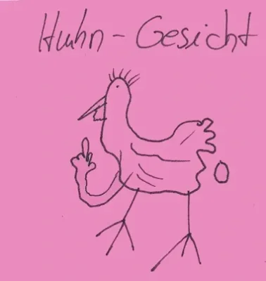 Huhn Gesicht DJ Giulianofrnk