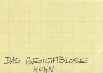 Gesichtsloseshuhn