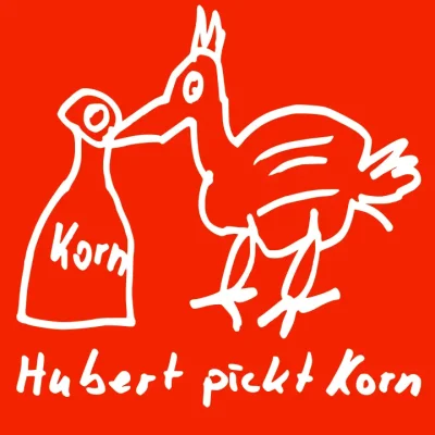 Hubert pickt Korn Red & White